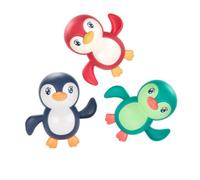 CORHAD Giocattolo da Bagno a Forma di Pinguino a Carica, Set 3 Pezzi Colorati Galleggianti per Doccia, Gioco Educativo per Sviluppo Visivo e Coordinazione Mano-occhio