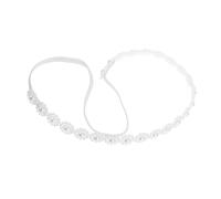 CORHAD Girl Headband Pearls Beaded Small Soft Hairband For Newborn Photography Comfortable Lightweight Accessory For Milestone Photos