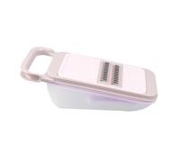 CORHAD Grattugia Manico Comodo Manuale Multifunzionale con 3 Lame in Acciaio Inox e Plastica e Design Salvaspazio Carote per Affettare e Tagliare Verdure a Julienne
