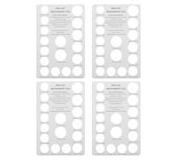 CORHAD Guida alle Misure degli Anelli da 4 Pezzi: Tabella della Circonferenza del Dito con Misura UE 50-72 mm - Strumento di misurazione degli Anelli metrici per l'adattamento dei Gioielli da Uomo