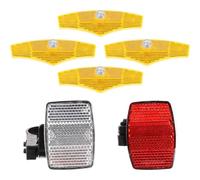 CORHAD Kit Catarifrangenti per Bici 6 Pezzi, Riflettori Anteriori e Posteriori per Sicurezza Notturna, Spie di Sicurezza e Riflettori Raggi Ruote per Ciclismo Outdoor