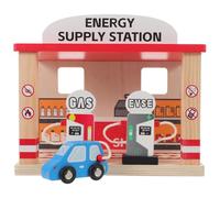 CORHAD Kit Modello di Stazione di Servizio in Miniatura - Set di Energetica per Bambini - Mini Ornamento per Pompa di Stazione di Servizio per Set di Gioco con Veicoli E Treni