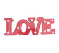 CORHAD Lampada Decorativa LED Love a Forma di Lettera Rossa Luce Bianca, Lampada da Notte Compatta per Stanza e Festa Romantica, Ornamento Luminoso D’atmosfera Creativa per Casa e