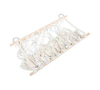 CORHAD Macramé Peluche Parete con Supporto in Rete Appendibile per Organizzazione Giocattoli Decorazione Nursery e Ragazzo Design e Semplice Regalo