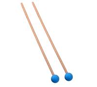 CORHAD Mazza da Campana Grande Blu Manico in Legno, Bacchette per Percussioni e Glockenspiel, Accessori Musicali e Principianti, Testata in Gomma Resistente, Set per Strumenti