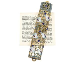 CORHAD Mezuzah Decorativa per Porta in Lega con Scrittura Benedetta Design Unico e Accattivante per Ingresso o Parete