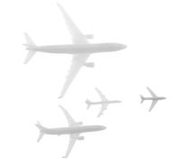 CORHAD Modellini di Aeroplani in Plastica Micro Paesaggio 4 Pezzi per Esposizioni e Collezioni, Decorazioni di Aerei in Miniatura per Ufficio e Progetti Creativi