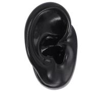 CORHAD Modello Materiale Morbido Nero Realistico di Orecchio in Silicone e Funzionale per Pratica Piercing e Esposizione Gioielli per Orecchino Finto e Esercizi di Tatuaggio