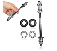 CORHAD Mozzo per Bicicletta e ASSE Posteriore, ASSE Posteriore Solido da 180 mm con Cuscinetto a Sfera, Kit di Riparazione in Metallo Grigio per Mountain Bike, con Supporto di Montaggio