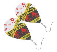 CORHAD Pendenti per Orecchini Halloween in Acrilico Decorazione Scena del Crimine Insanguinata, Set da 1 Paio, Accessori Cosplay per Feste a Tema, Compleanni e Locali Notturni