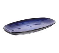 CORHAD Piatto in Ceramica Blu per Sushi e Pesce, Vassoio da Portata Versatile Design Elegante, per Uso Quotidiano e Ristoranti