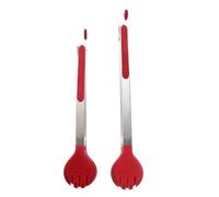 CORHAD Pinze Servire Acciaio Inox e Resistenti da Silicone Cucina al Calore 2 Pezzi per Pane e Dolci per Feste e Tè Pomeridiano