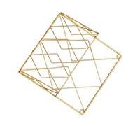 CORHAD Portariviste da Parete in Ferro Dorato Scaffale Organizer per Libri e Riviste Supporto Rustico e Stabile per Soggiorno e Ufficio Mensola Decorativa Multifunzionale