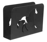 CORHAD Portatovaglioli Organizer Elegante Verticale in Ferro Nero a Forma di Cavaliere, Supporto Creativo per Tovaglioli per Hotel e Riunioni Informali