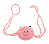 CORHAD Protezione Nasale Antivento Lavorata a Mano in Uncinetto, Scaldanaso Riutilizzabile Caldo per Viaggi e Attività All'aperto, Coprinaso Invernale Rosa Piccolo Porcellino per Donna