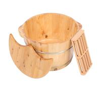 CORHAD Secchio per Pediluvio in Legno Spesso Massaggiatore per Piedi e Coperchio, Vasca per Pediluvi Calda per Uso Domestico, Bacinella per Ammollo Piedi Funzione Riscaldante e