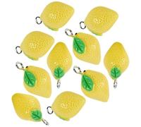 CORHAD Set 10 Pezzi Resin Charms Frutta Gialla a Forma di Limone, Charms per Gioielli Facili da Usare Corde o Catene per Jewelry Making in Atmosfera Estiva