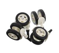 CORHAD Set 4pezzi Ruote Silenziose per Deambulatore in Pu Plastico, Ruote di Ricambio per Walker, Compatibili Pavimenti in Legno e Tappeti
