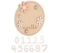 CORHAD Set 7 Cartelli in Legno per Tappe Mensili del Ragazzo Ragazza Dischi Rotondi Artigianali 17X17 CM per Annuncio di Nascita e Decorazioni Cameretta Accessori Fotografici Leggeri e