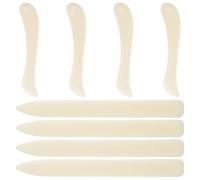 CORHAD Set 8 Pezzi Strumenti per Piegare la Carta in Plastica Khaki, Utensili per Scrapbooking e Artigianato, Apribusta e Lisciatore per Lavori di Rilegatura e Carta