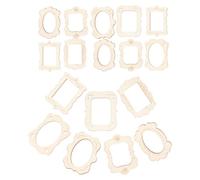 CORHAD Set da 20 Ciondoli Cornice per Foto Fai da Te in Legno Grezzo, Ritagli Rotondi Lisci per Decorazioni Artigianali e Accessori Creativi, per Hobby e Attività Manuali