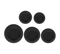 CORHAD Set da 5 Pezzi di Tappi Rotondi in Gomma Nera per Piggy Bank, Fondo Liscio e Confortevole, come Tappo di Riserva per Scatola Soldi per Risparmi