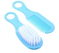 CORHAD Set Spazzola e Pettine da Massaggio per Ragazzo Ragazza, Kit Pettine Antistatico Denti Morbidi, Materiale Resistente Blu, Favorisce Circolazione e Cura Delicata per Ragazzo