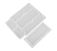 CORHAD Set Stampi Artigianali in Silicone per Resina Epossidica con Coperchio, Stampo Rettangolare per Scatola Portaoggetti 14,5x6,3x1 Cm, Organizer per Carte da Gioco e Piccoli Oggetti,