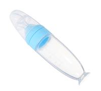 CORHAD Silicone Spoon With Standing Base Ultrasoft Food Dispenser With Measurement Markings Squeeze Feeder For Rice Cereal And Purees
