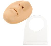 CORHAD Simulazione Viso Finto in Silicone con Supporto per Pratica Piercing Corporeo, Esposizione Piercing Naso e Bocca, Parte del Corpo Flessibile per Formazione e Dimostrazione