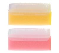 CORHAD Spazzola Sensoriale per 2 Pezzi in Spugna Gialla Setole Morbide per Massaggio e Allenamento Sensoriale, Strumento Bagno per Ragazzo Ragazza e Mamme