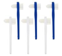 CORHAD Spazzolino per Protesi Dentarie Adulto 6 Pezzi Doppia Testina Piccola, Ergonomico e Portatile, per Pulizia Orale Profonda e Manutenzione delle Dentiere Parziali e Complete