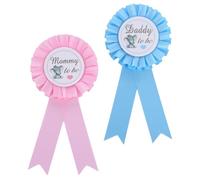 CORHAD Spille Gender Reveal 2pezzi in Poliestere per Shower Design Chic e Durata Prolungata, Accessori Originali per Festa di Annuncio del Sesso