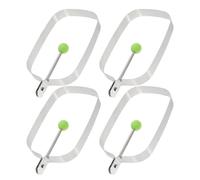 CORHAD Stampi per Uova Quadrati Non-stick Set 4 Pezzi in Acciaio Inossidabile Design Creativo e Facile da Pulire per Chef Domestici
