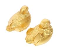 CORHAD Statuette di Mandarini in Resina 1 Paio Base Stabile e Aspetto Vivido per Decorazione Casa Quotidiana e Atmosfera Calda