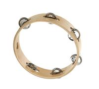 CORHAD Tamburello a Mano per 8 Pollici in Metallo e Legno, Strumento Musicale a Percussione Leggero Sonagli, Giocattolo Educativo per Sviluppo Udito e Coordinazione Mano-cervello