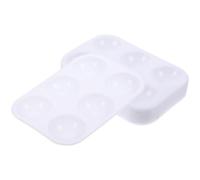 CORHAD Tavolozza per Dipingere 6 Scomparti in Plastica Rettangolare 36 Pezzi Bianca Riutilizzabile e Facile da Pulire per Esperienze DIY e Sessioni di Pittura