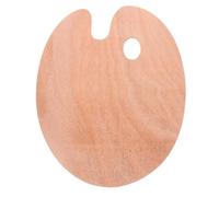 CORHAD Tavolozza per Pittura Ovale in Legno con Foro per Pollice, Design Ergonomico e Superficie Antiaderente per Miscelare Colori a Olio e Guazzo