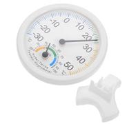 CORHAD Termometro Igrometro Analogico ad Alta Precisione Scala Facile da Leggere, Materiale Plastico Bianco, Design Moderno e Semplice per Frigoriferi e Chillers