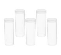 CORHAD Tubo Trasparente per Conservazione Monete con Coperchio Sigillato Set 5 Pezzi per Porta Monete da Collezione e Numismatica Contenitore Plastica Adatto Esposizioni e Collezioni