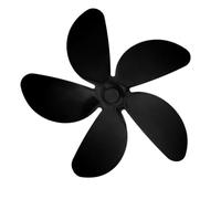 CORHAD Ventola Stufa Pellet Cinque Pale in Lega di Alluminio Nero, Accessorio Ventilatore per Atmosfera Estiva, Ricambio Efficiente e Silenzioso per Stufa a Legna