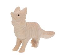 CORHAD Volpe in Legno intagliata a Mano: Statua di Animale da Fattoria Boho - Decorazione Rustica per mensola da Tavolo - Scultura di Fauna Selvatica in Legno Naturale per mensole e Decorazioni da