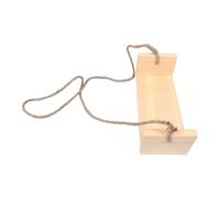 CORHAD Wooden Hanging Swing Seat Beige Handmade Newborn Photography Props With Ergonomic Plush Comfort Robust Hardwood Frame Vintage Macrame Design For Photo Shoots And Home Decor Easy