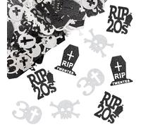 Coriandoli 30° compleanno, 100 pezzi Rip 20s, decorazione per 30° compleanno, uomo donna, decorazione da tavolo per 30° compleanno, 30° compleanno, decorazione nera argento, Rip Twenties decorazione