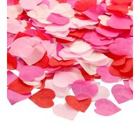 Coriandoli a Forma di Cuore Biodegradabili 10000 Pezzi Rosso, rosa, rosa chiaro Confetti Decorativi per Matrimonio Anniversario Feste Sfondo Romantico