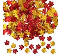 Coriandoli a forma di foglie autunnali, coriandoli da spargere sulla tavola, 15 g per il giorno del Ringraziamento, foglie d'acero, paillettes, coriandoli per feste autunnali