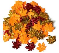 Coriandoli a forma di foglie autunnali, coriandoli da spargere sulla tavola, 15 g per il giorno del Ringraziamento, foglie d'acero, paillettes, coriandoli per feste autunnali