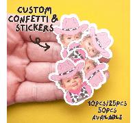 Coriandoli a forma di volto da cowgirl e decorazioni per tavoli | La mia prima festa da cowboy | Festa di addio al nubilato a Nashville | Forniture per feste a tema Disco Cowgirl | Festa di compleanno