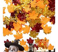 Coriandoli autunnali da tavolo, coriandoli autunnali, 15 g per il giorno del Ringraziamento, foglie d'acero, paillettes, decorazioni per feste autunnali