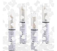 Coriandoli Cannoni Bianchi*4pcs, FePen Cannone Spara Coriandoli Matrimonio, Sparacoriandoli Compleanno, Party Popper, Tubi Coriandoli Carta, Coriandoli Cannone Biodegradabile Carta